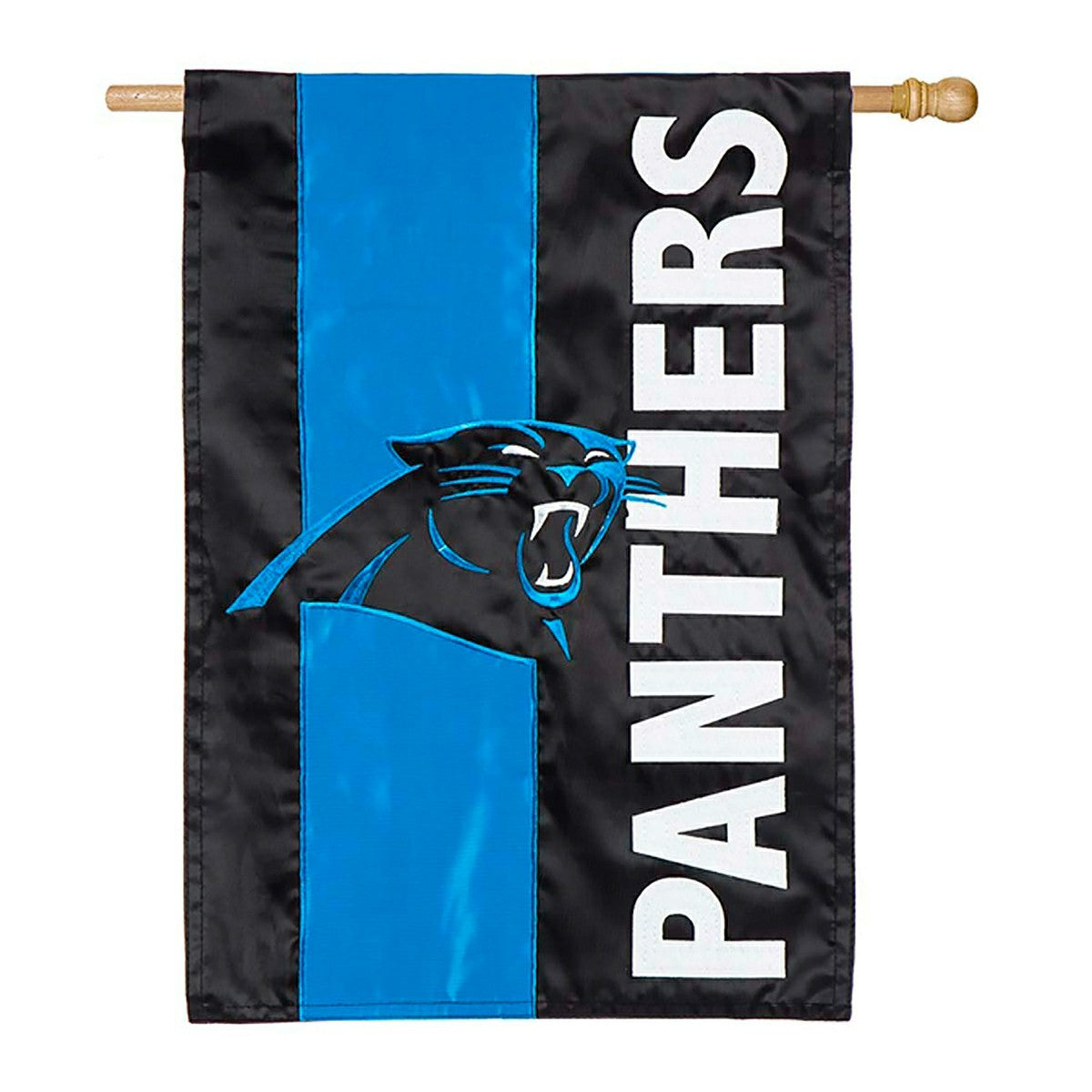 Double-Sided Embellished NFL Team Pride Applique House Flag, Carolina