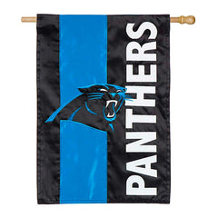 Double-Sided Embellished NFL Team Pride Applique House Flag, Carolina