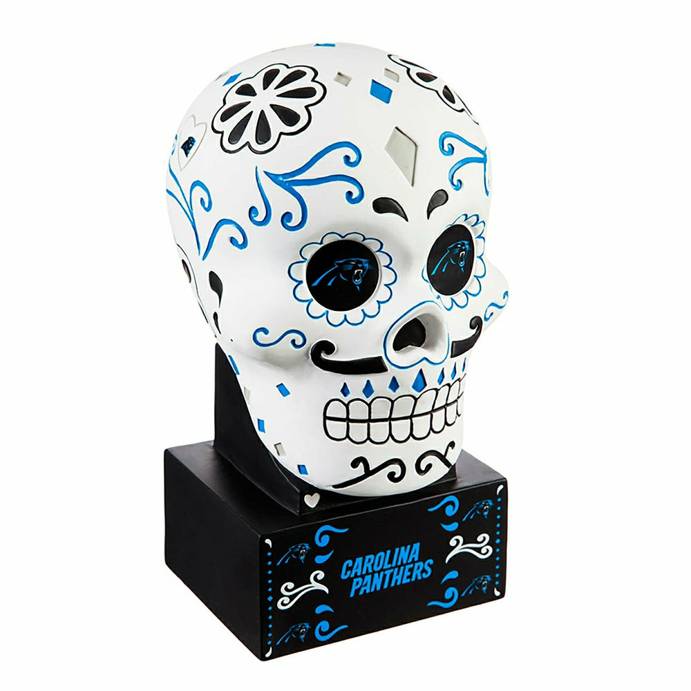 Carolina Panthers Sugar Skull Statue