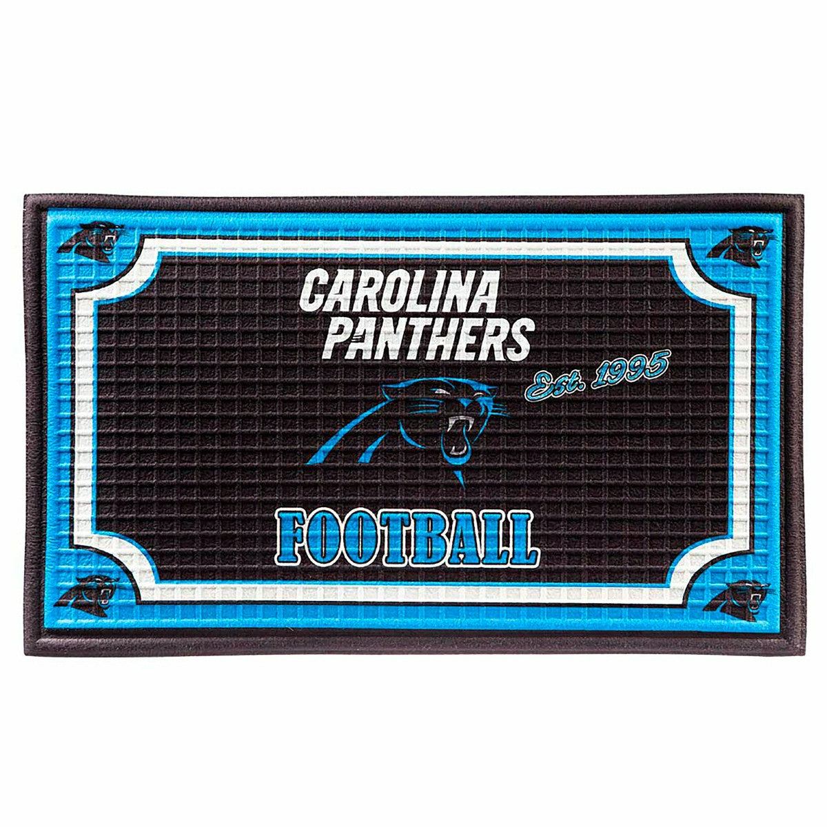 Indoor/Outdoor NFL Team Pride Embossed Doormat, Carolina Panthers