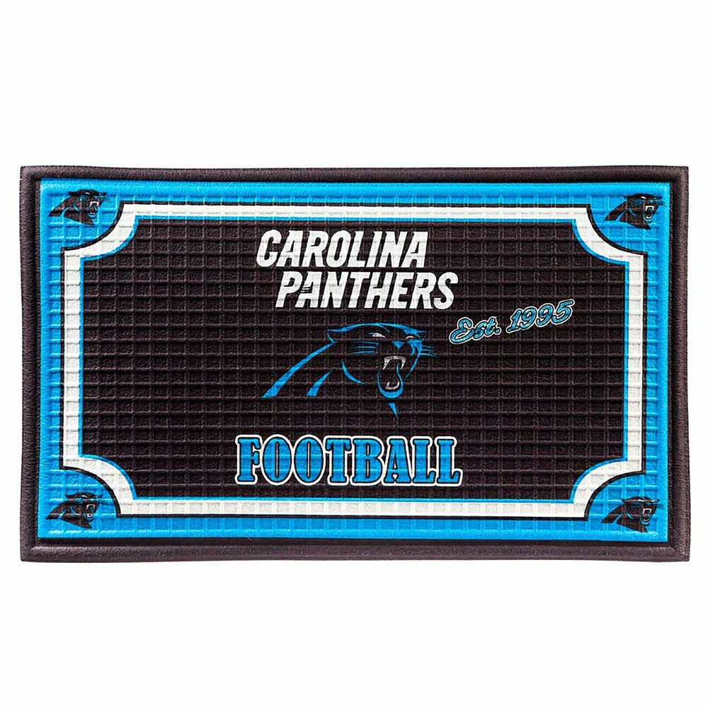 Indoor/Outdoor NFL Team Pride Embossed Doormat, Carolina Panthers