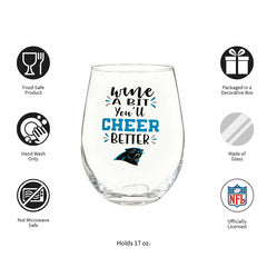 Carolina Panthers, 17oz Boxed Stemless Wine