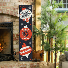 Chicago Bears 47" Double Sided Leaner, Christmas