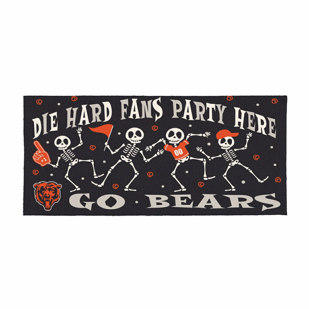 Chicago Bears Flocked Coir Halloween Sassafras Switch Mat, 22"x10"