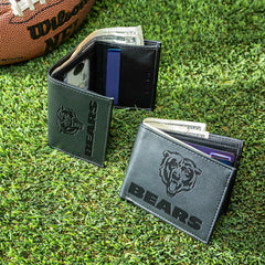 Chicago Bears, Bi-Fold and Tri-Fold Wallet Gift Set, Black