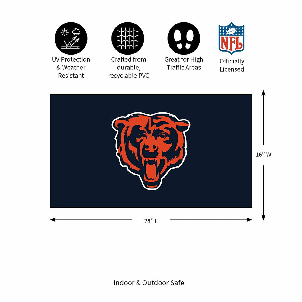 Full Color PVC Mat, 16" x 28", Chicago Bears