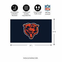 Full Color PVC Mat, 16" x 28", Chicago Bears