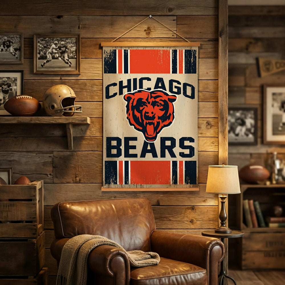 Chicago Bears, Canvas Wall Tapestry, Medium, 36x24