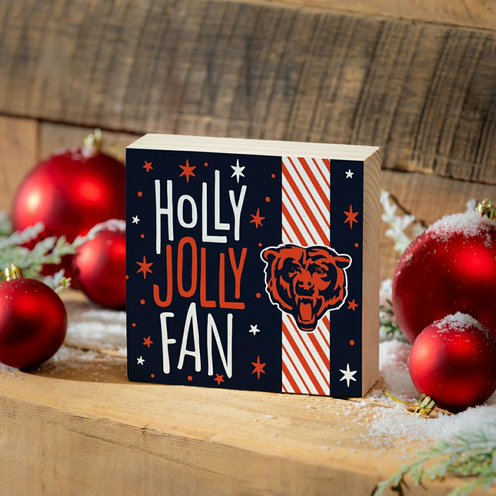 Chicago Bears Block, Holiday, 6x6