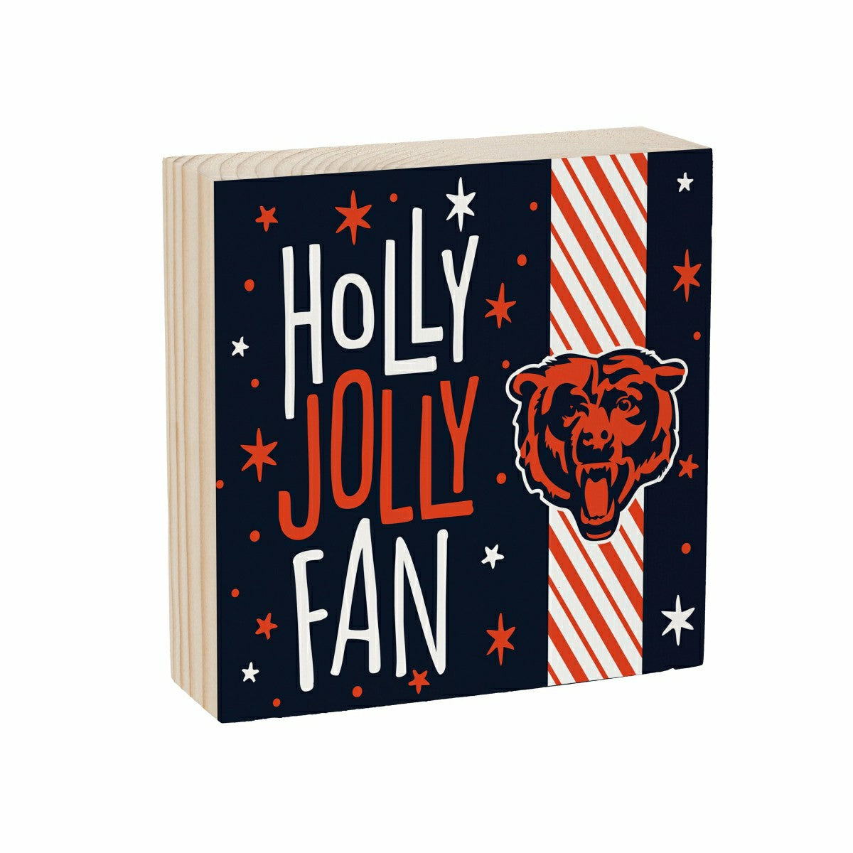 Chicago Bears Block, Holiday, 6x6