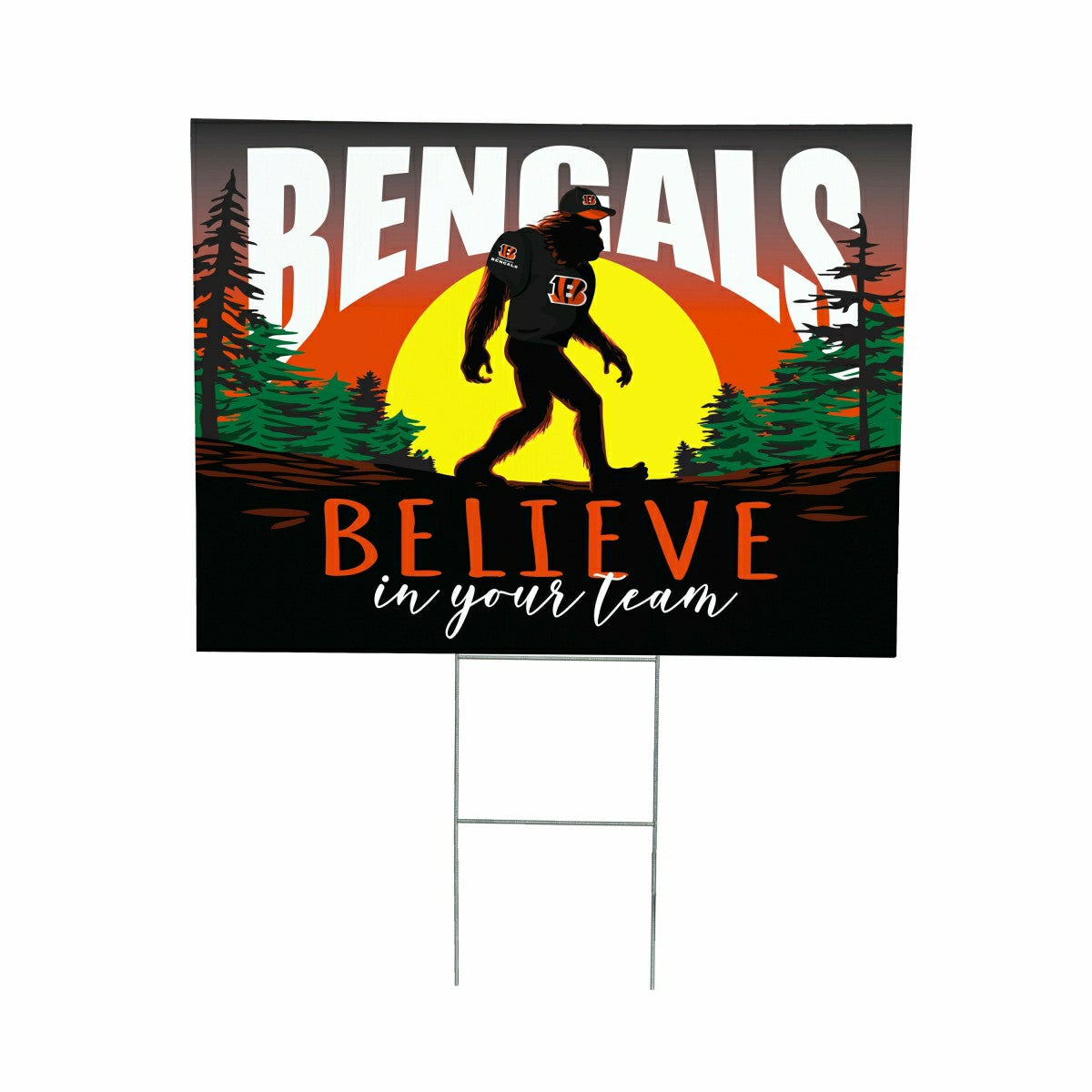 Cincinnati Bengals Yard Sign, Bigfoot