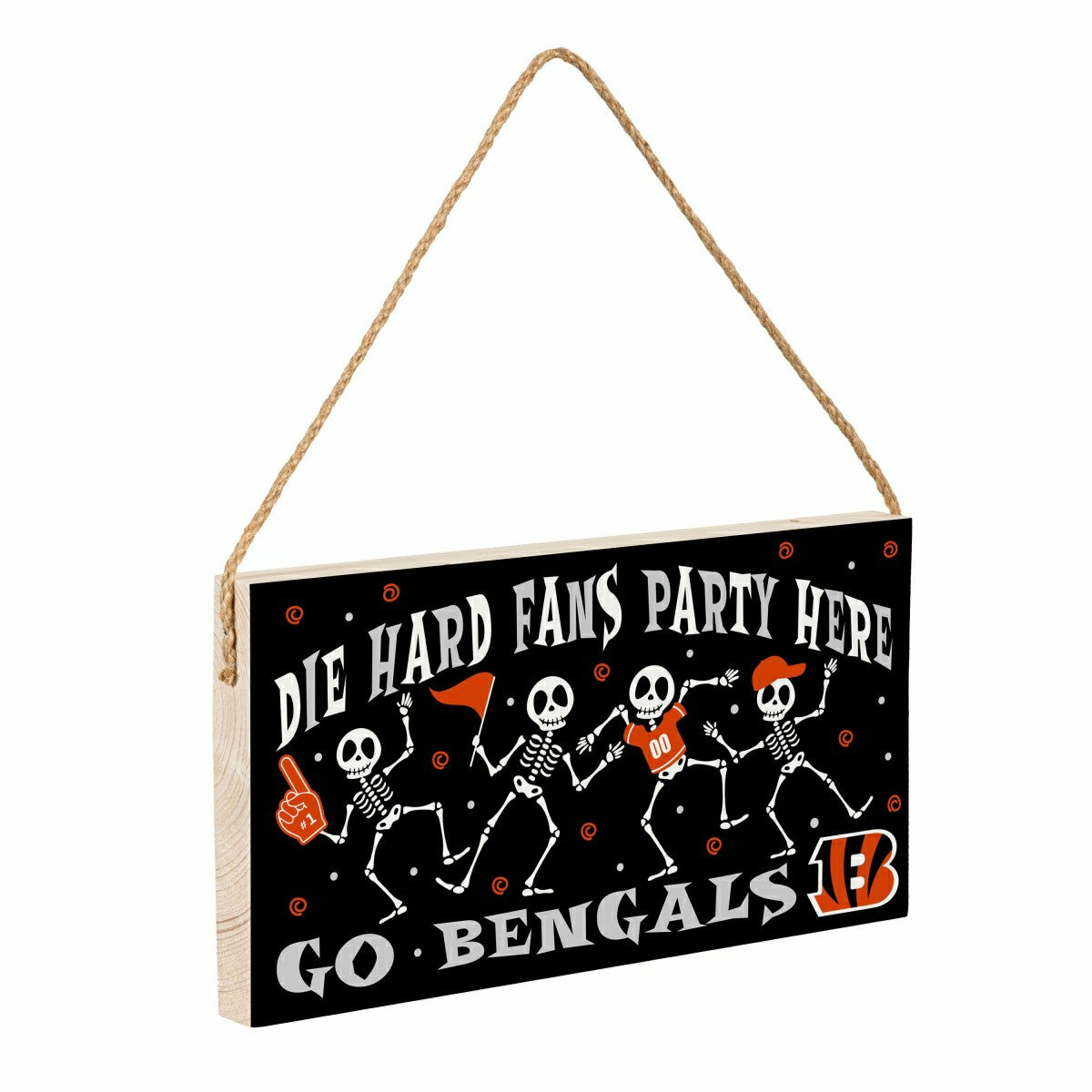 Cincinnati Bengals Halloween Wood Wall Sign, 6x11