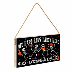Cincinnati Bengals Halloween Wood Wall Sign, 6x11