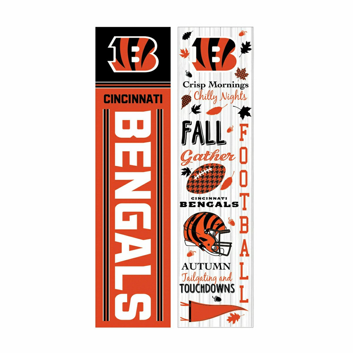 Cincinnati Bengals 46" Double Sided Leaner, Fall Seasonal
