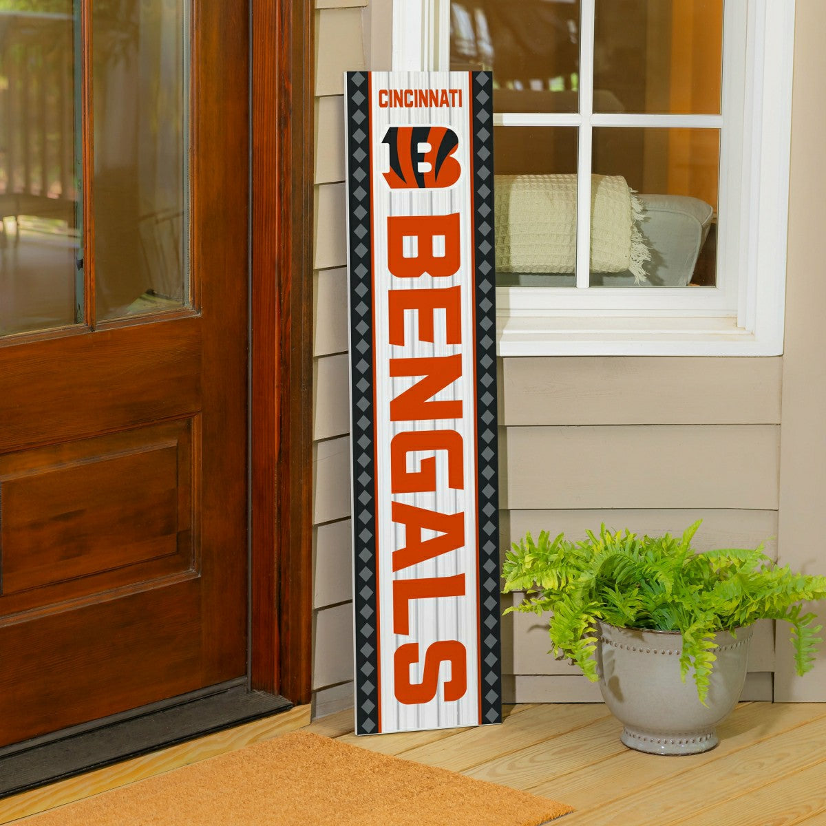 Cincinnati Bengals 47" Double Sided Leaner, Christmas