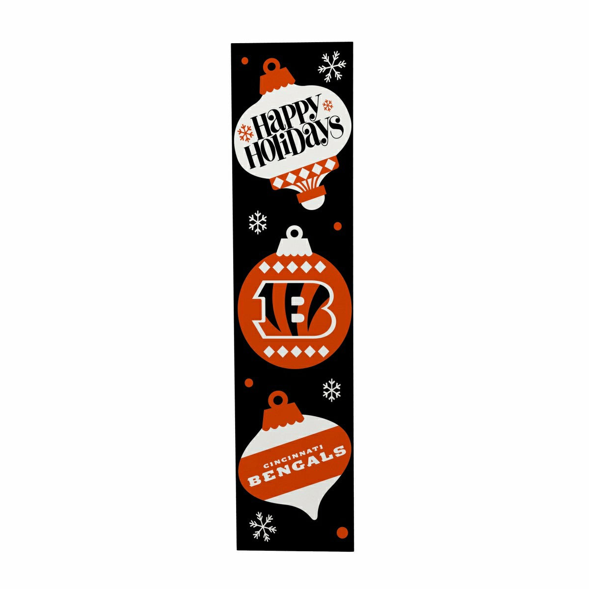 Cincinnati Bengals 47" Double Sided Leaner, Christmas