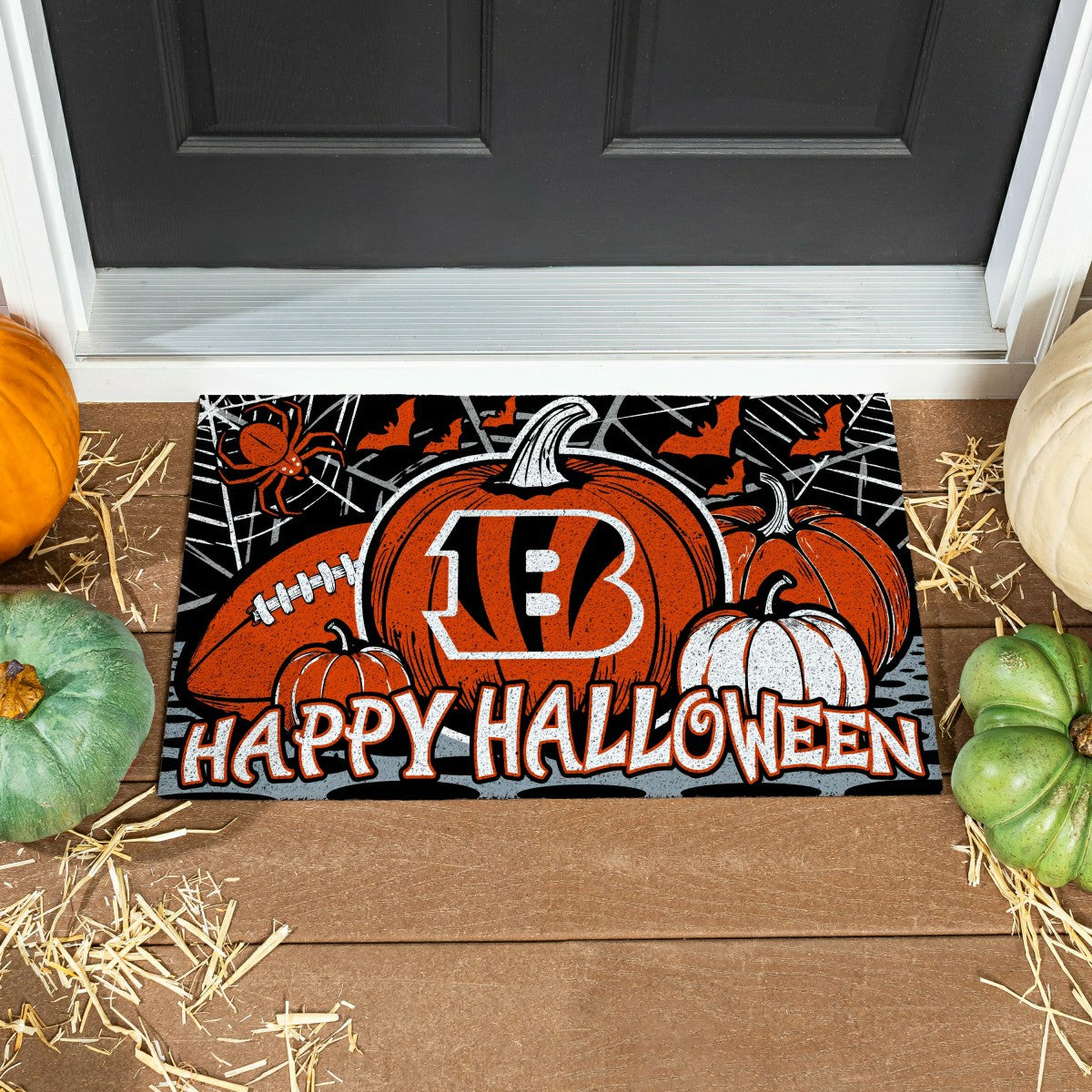 Cincinnati Bengals Halloween PVC Mat, 28"x16"