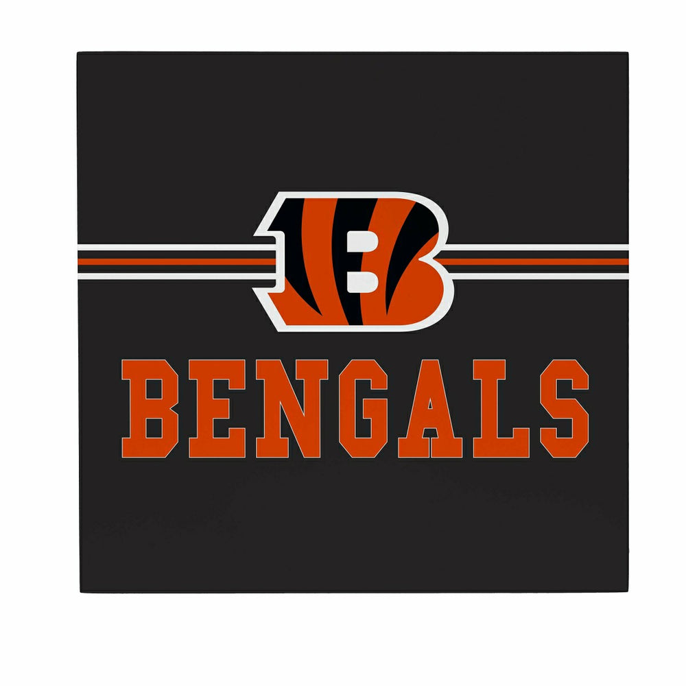Cincinnati Bengals Wood Wall Sign, 12x12