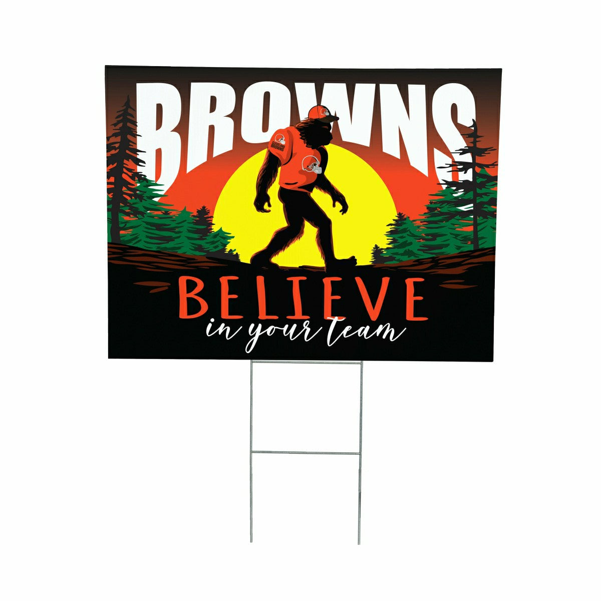 Cleveland Browns Yard Sign, Bigfoot