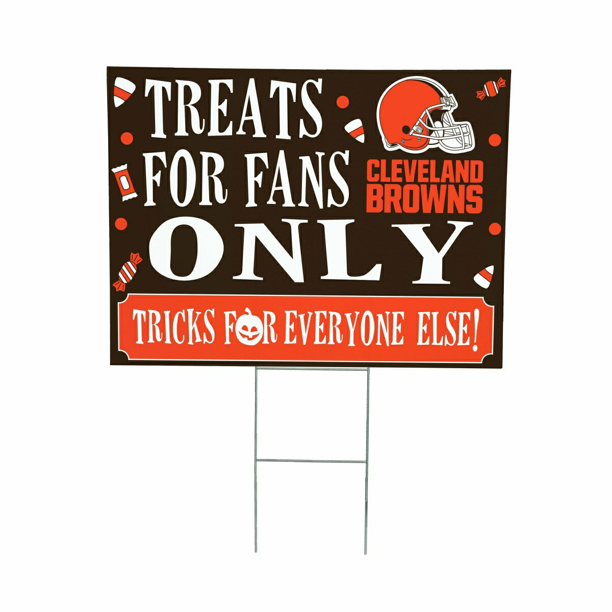 Cleveland Browns Yard Sign, Halloween Treats for Fans