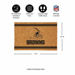 Cleveland Browns Large One Color Coir Mat, 36"x24"