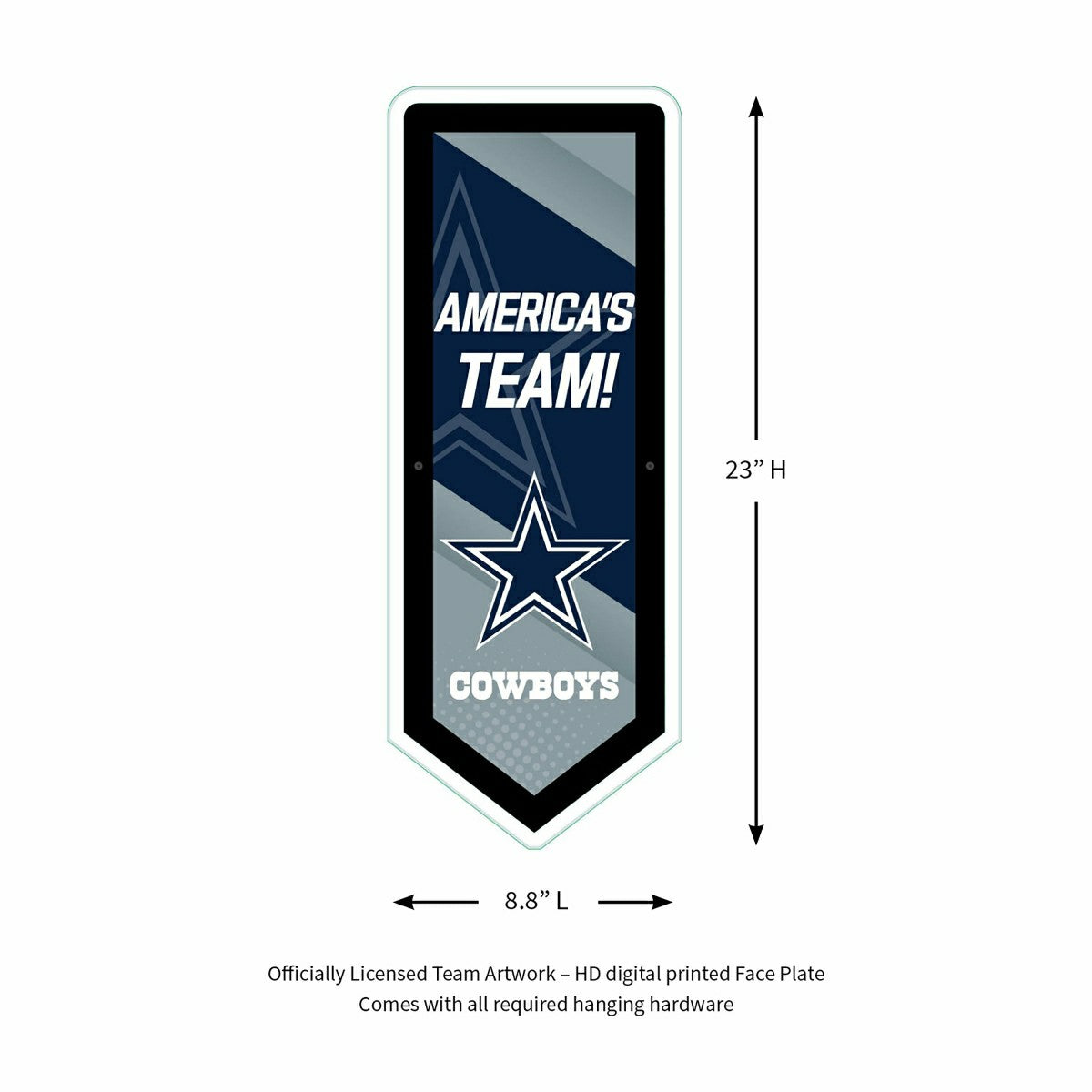 LED Wall Decor, Pennant, Dallas Cowboys