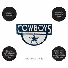 NFL Shaped Coir Door Mat, Cowboys