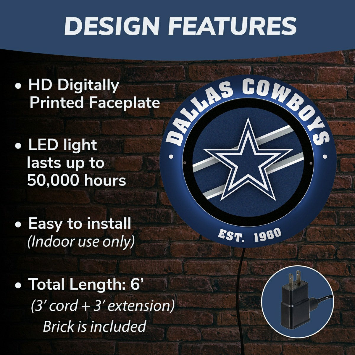 Dallas Cowboys, Metal Lite, Round