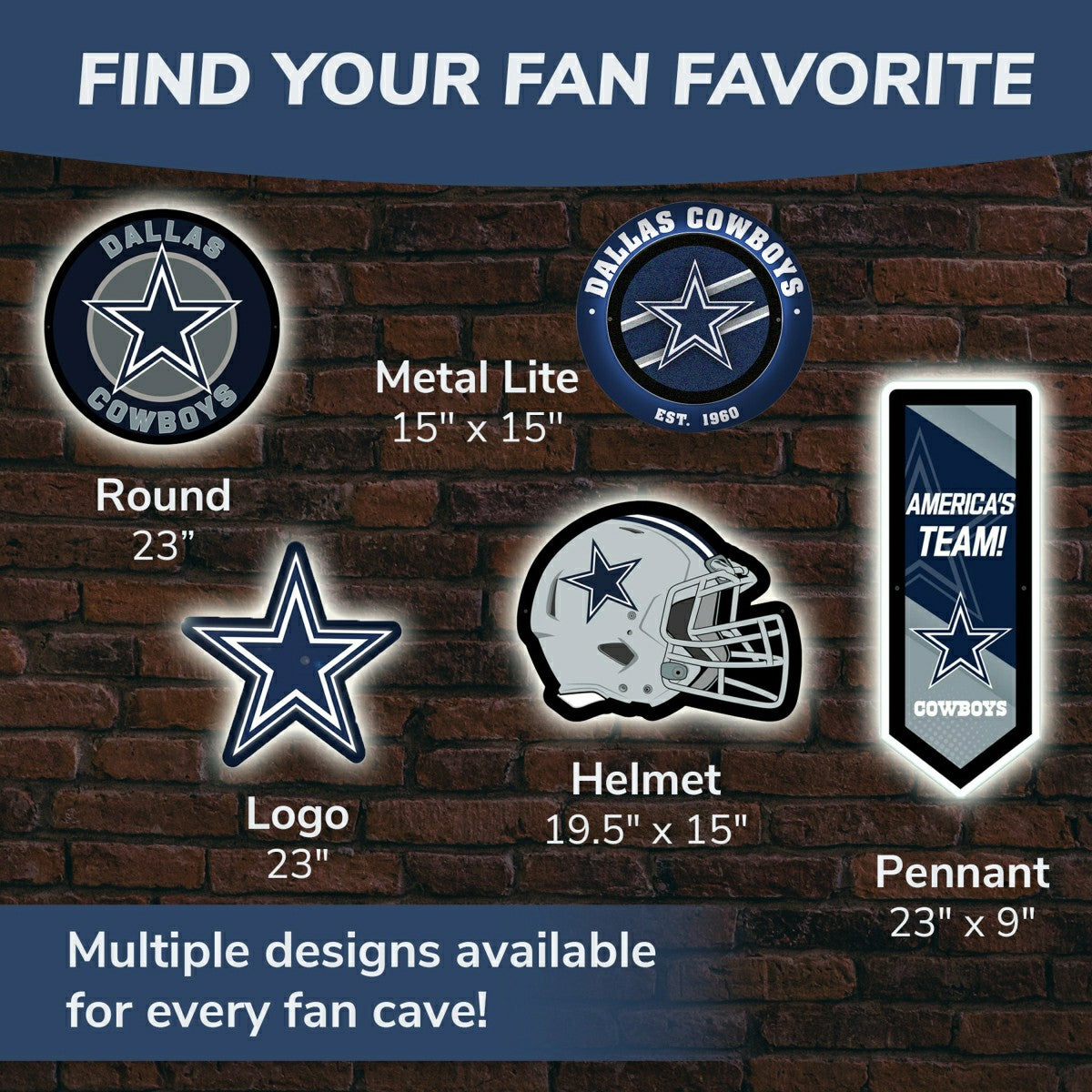 Dallas Cowboys, Metal Lite, Round