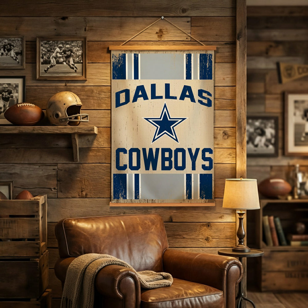 Dallas Cowboys, Canvas Wall Tapestry, Medium, 36x24