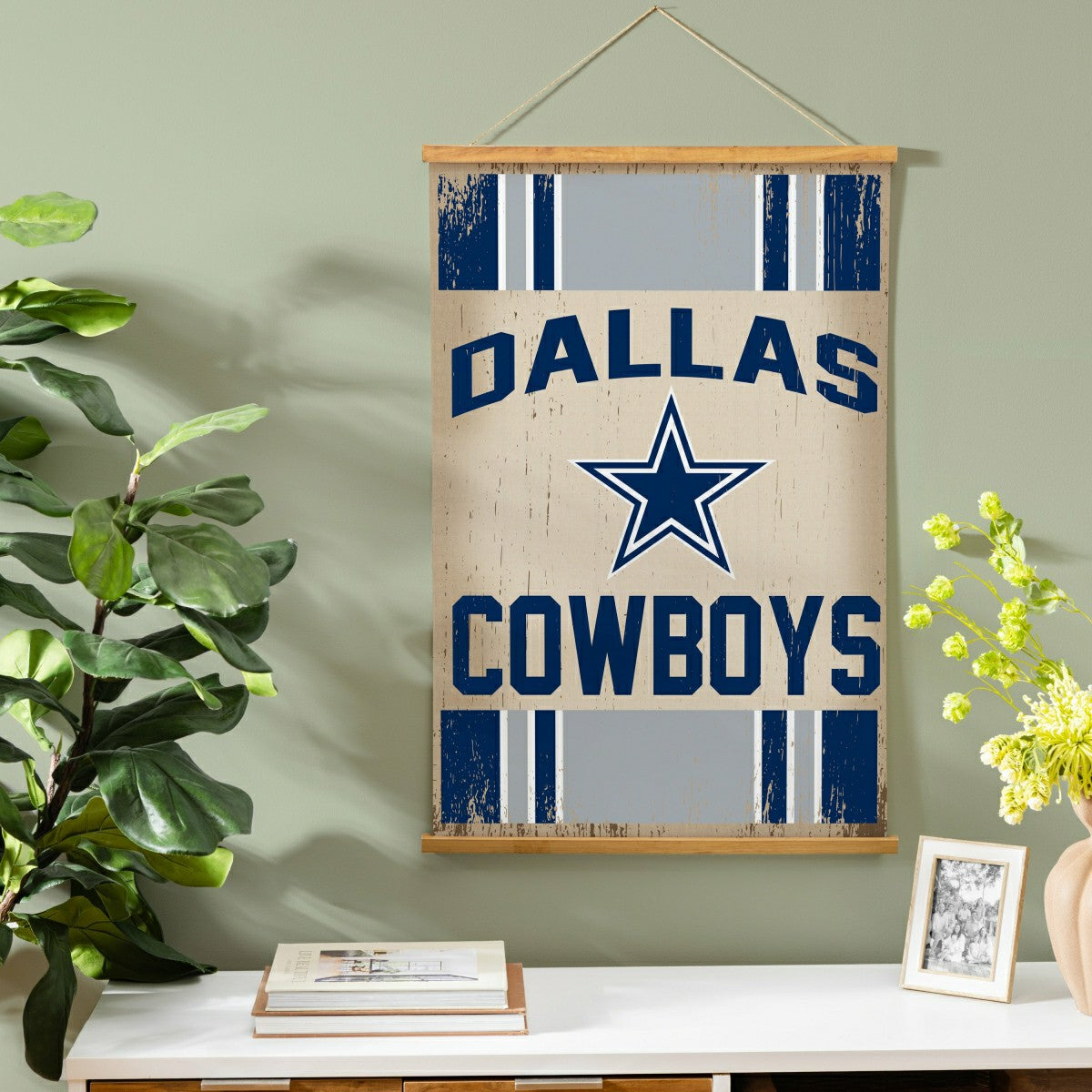Dallas Cowboys, Canvas Wall Tapestry, Medium, 36x24