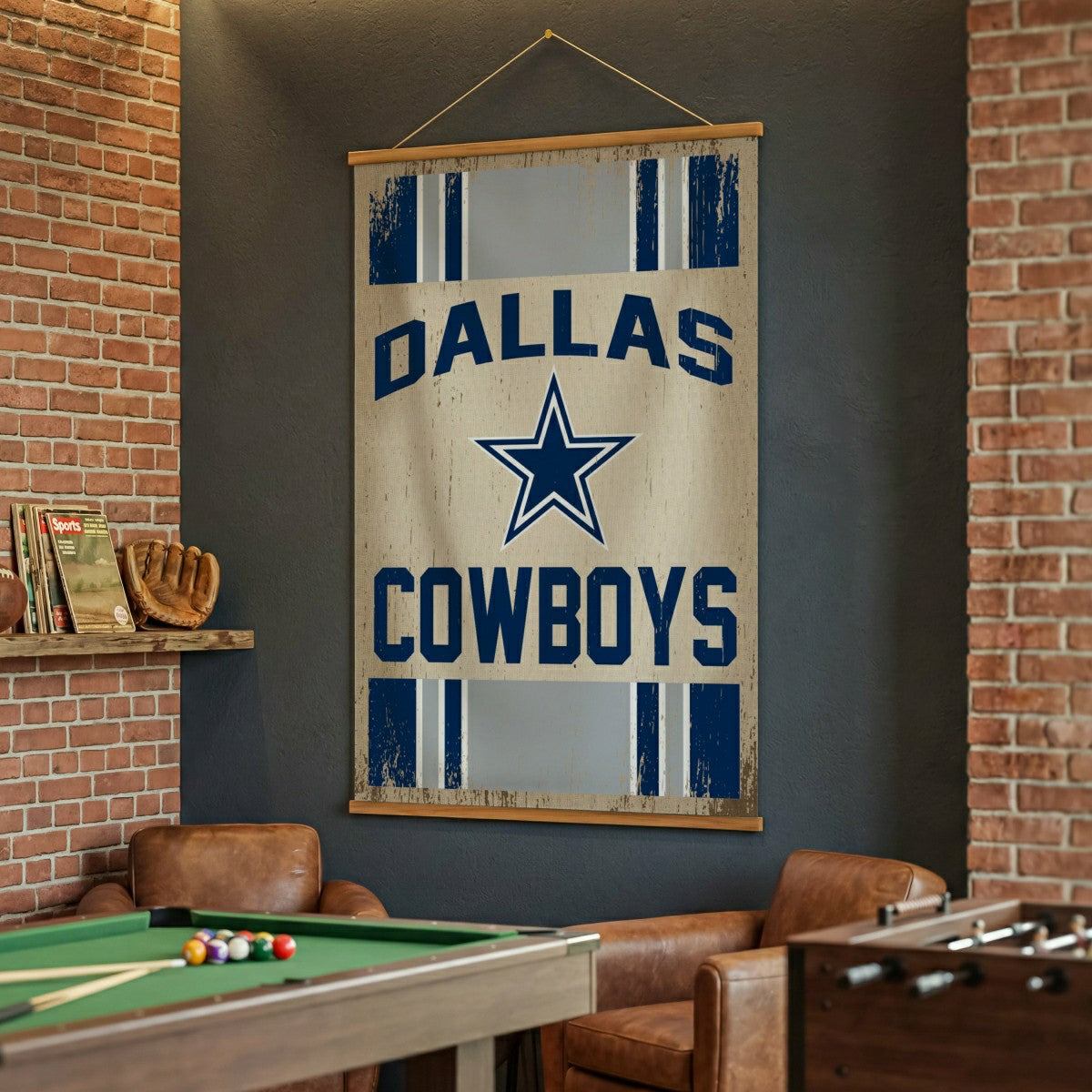 Dallas Cowboys, Canvas Wall Tapestry, Large, 54x36