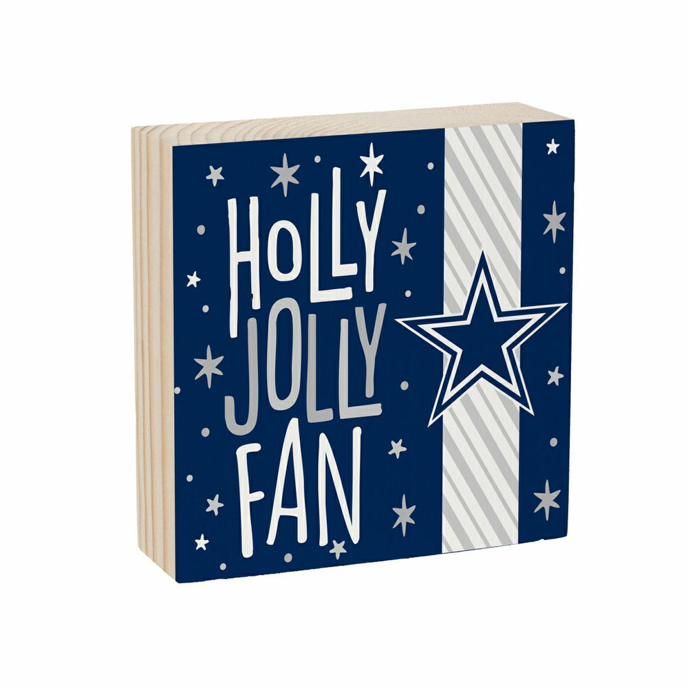 Dallas Cowboys Block, Holiday, 6x6
