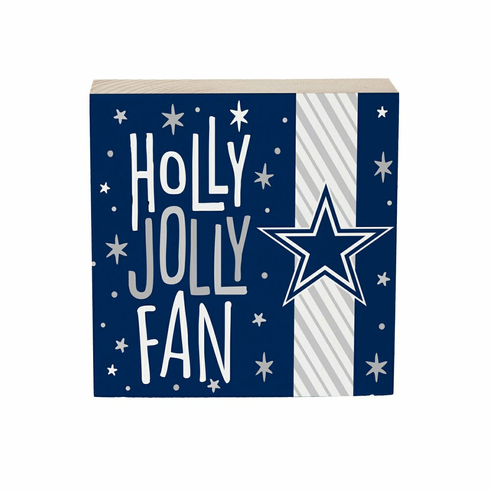 Dallas Cowboys Block, Holiday, 6x6