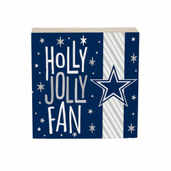 Dallas Cowboys Block, Holiday, 6x6