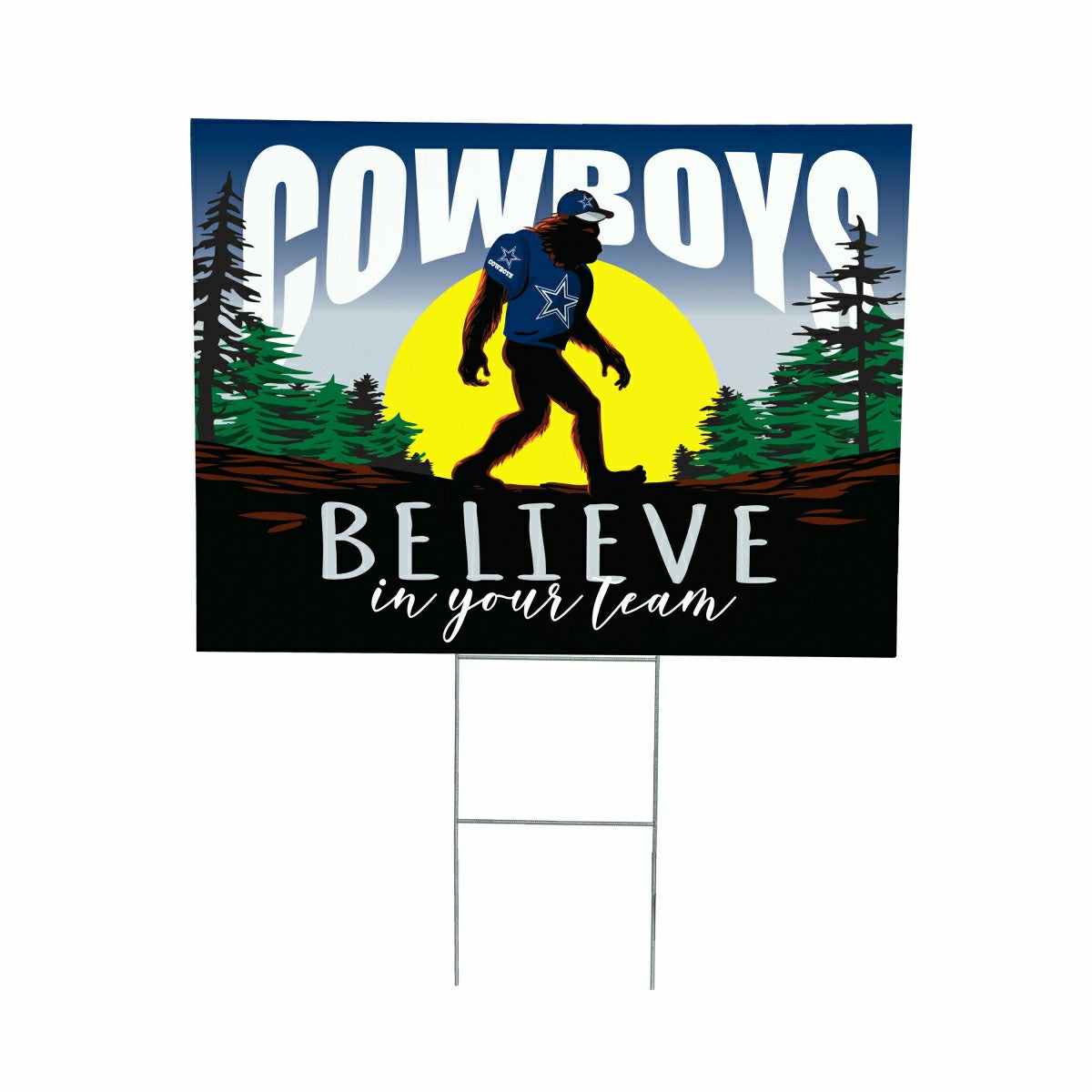 Dallas Cowboys Yard Sign, Bigfoot
