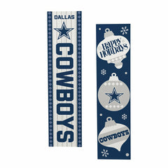 Dallas Cowboys 47" Double Sided Leaner, Christmas