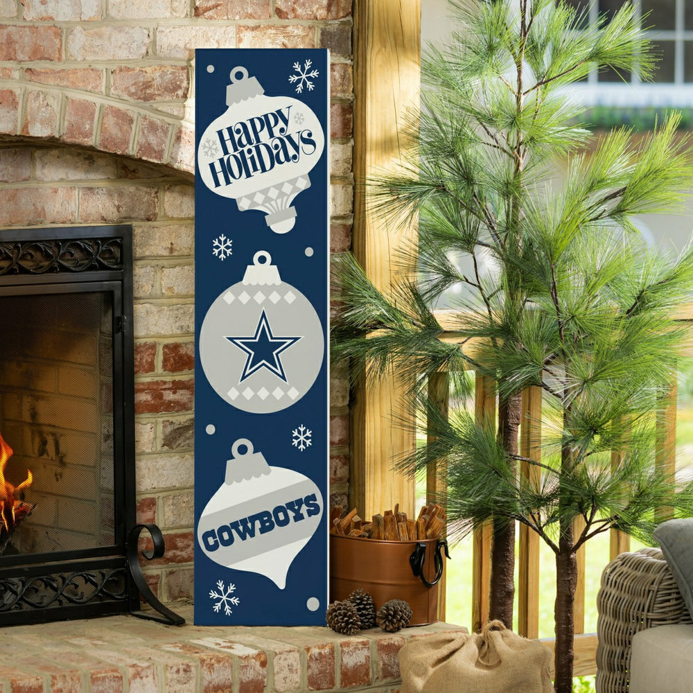 Dallas Cowboys 47" Double Sided Leaner, Christmas