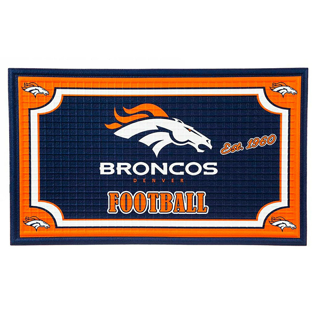 Indoor/Outdoor NFL Team Pride Embossed Doormat, Denver Broncos