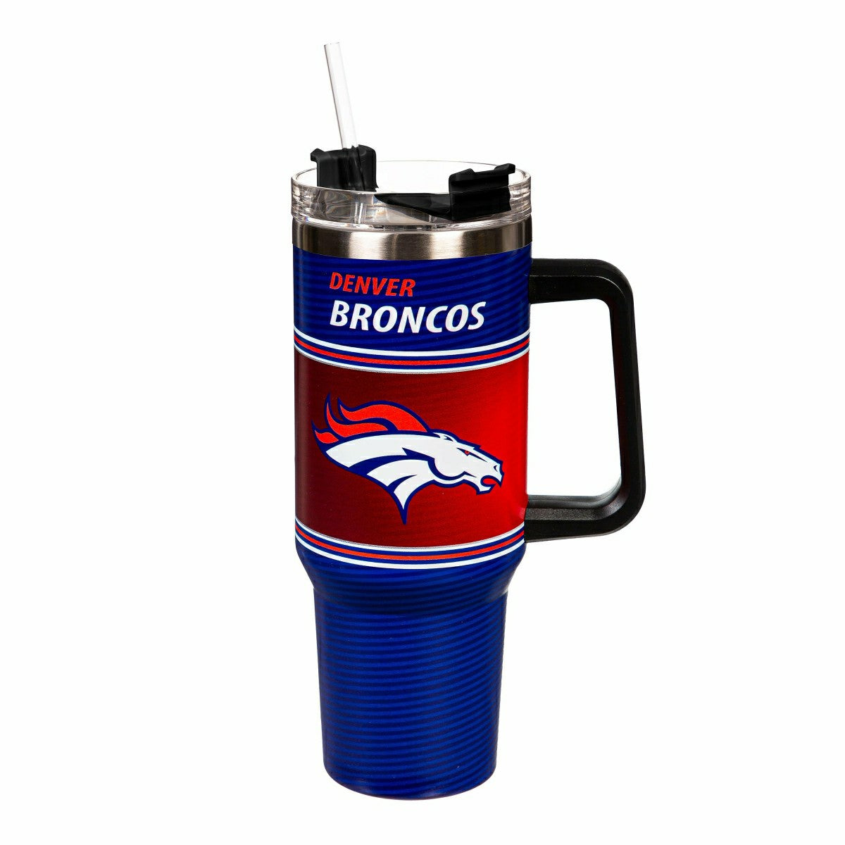 40oz Stainless Steel Canyon Cup w/ Straw, Denver Broncos