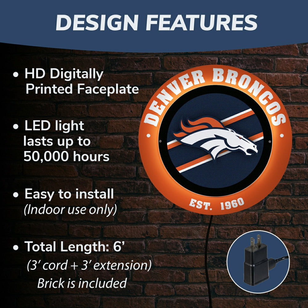 Denver Broncos, Metal Lite, Round