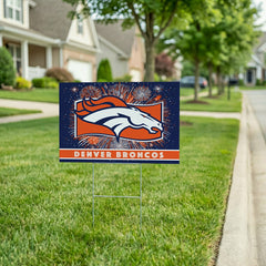 Denver Broncos Yard Sign, Patriotic