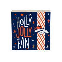 Denver Broncos Block, Holiday, 6x6