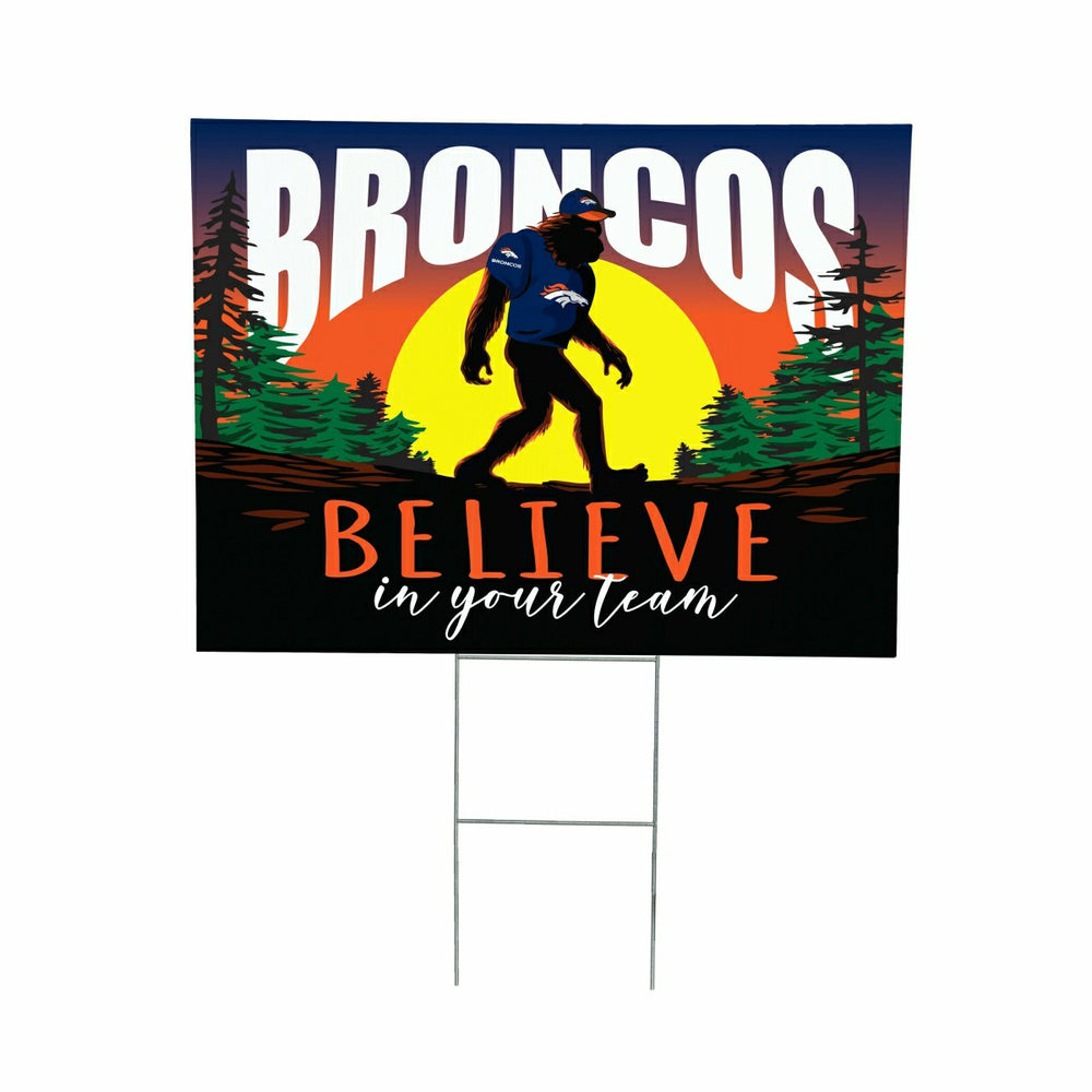 Denver Broncos Yard Sign, Bigfoot
