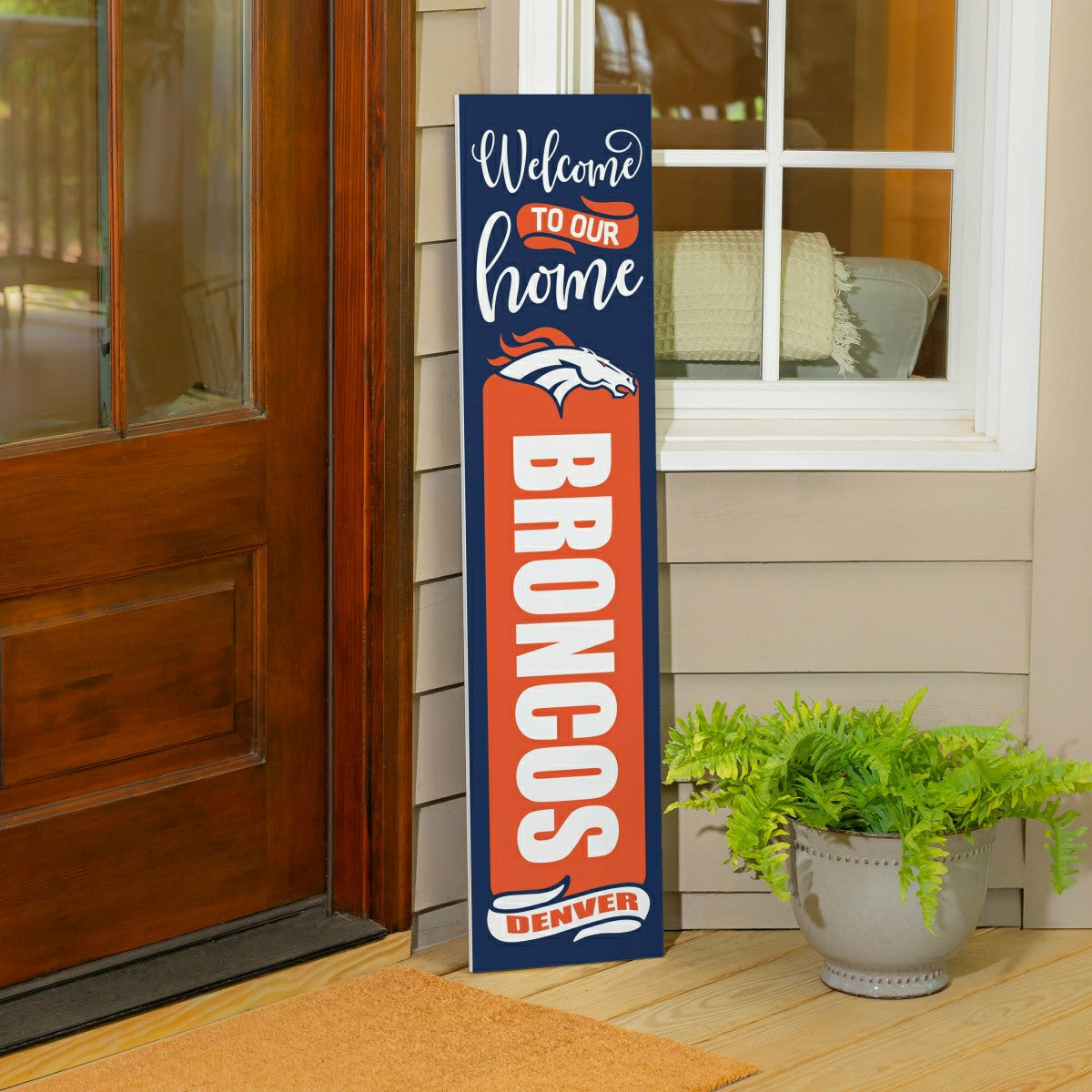 Denver Broncos 47" Double Sided Leaner, Halloween