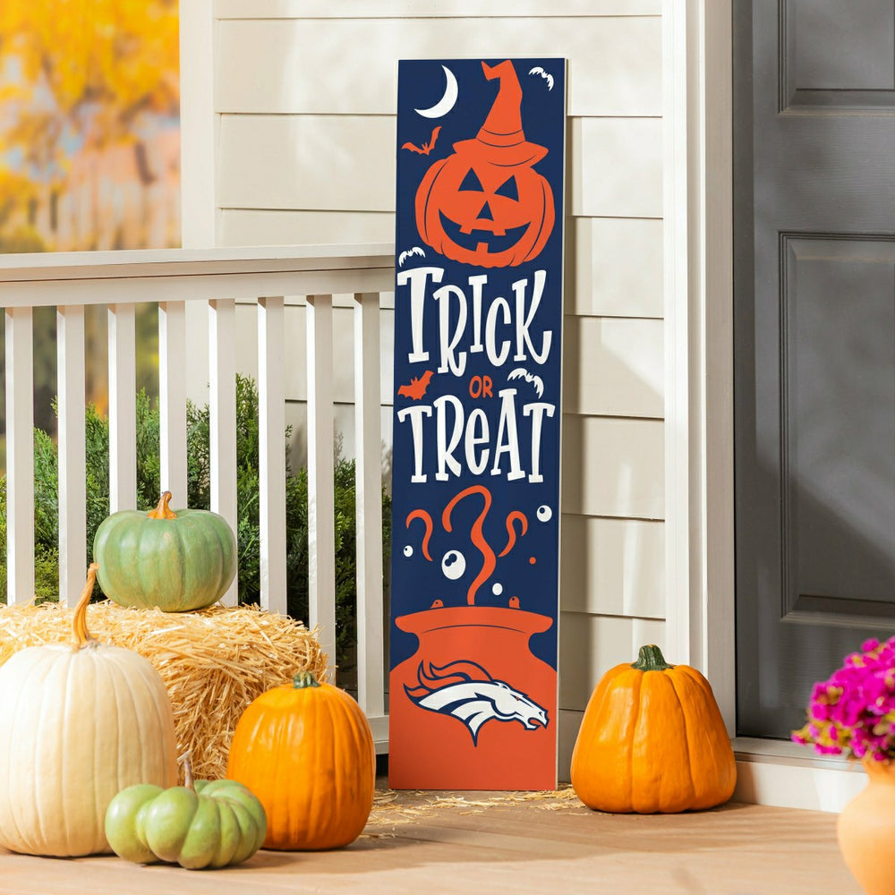 Denver Broncos 47" Double Sided Leaner, Halloween