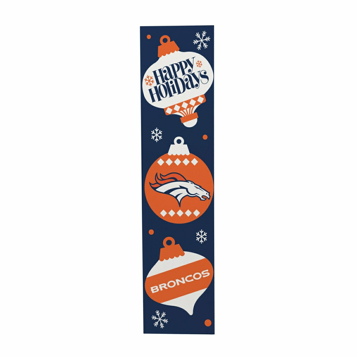 Denver Broncos 47" Double Sided Leaner, Christmas
