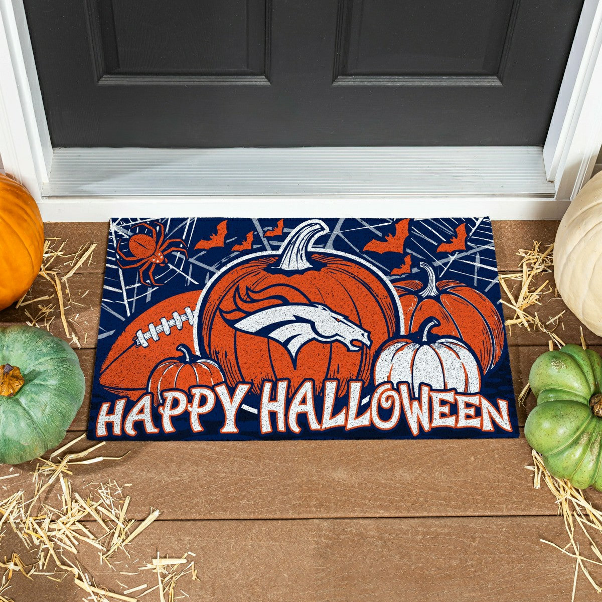 Denver Broncos Halloween PVC Mat, 28"x16"