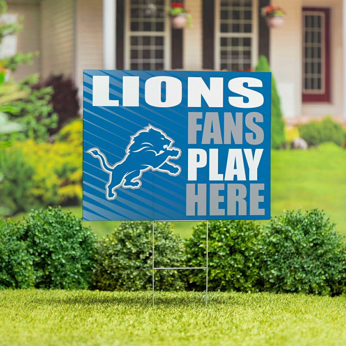 Detroit Lions Coroplast Yard Sign "Fans Play Here"