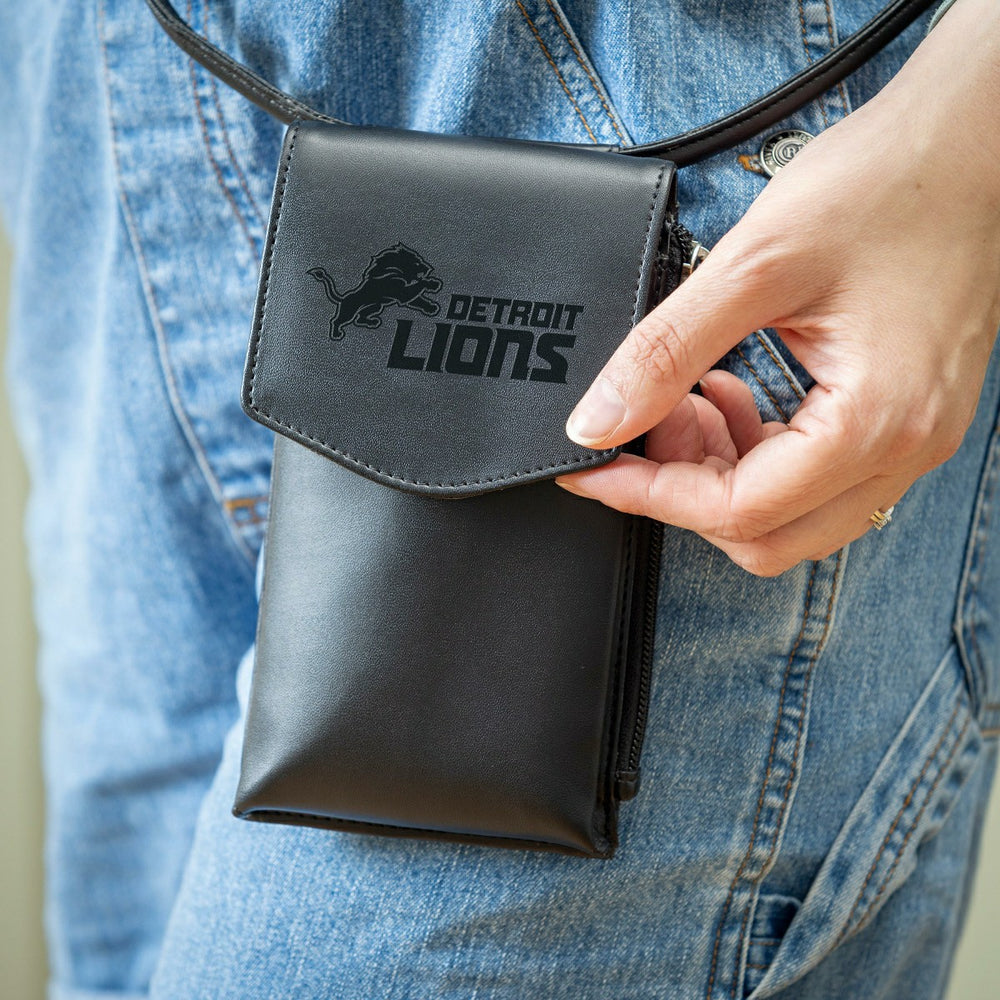 Detroit Lions, Cross Body Wallet, Black
